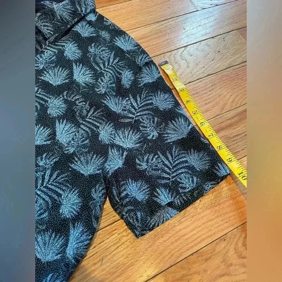 Nat Nast Blue Silk Blend Button Up Short Sleeve Palm Hawaiian Shirt Men’s Size L - Picture 9 of 12